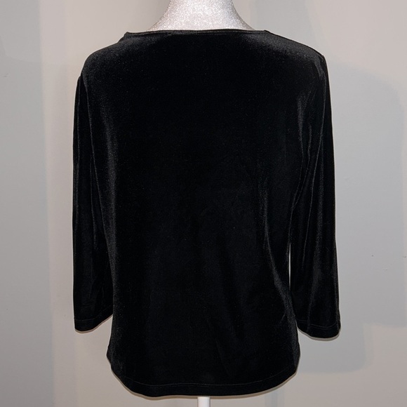 Vintage Frederick’s of Hollywood Deep V Velvet Top Size Small​​​ - Picture 4 of 5
